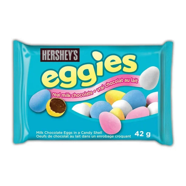 Hershey's - Milk Chocolate Eggies - Candy Coated Chocolate Easter Eggs - 42g