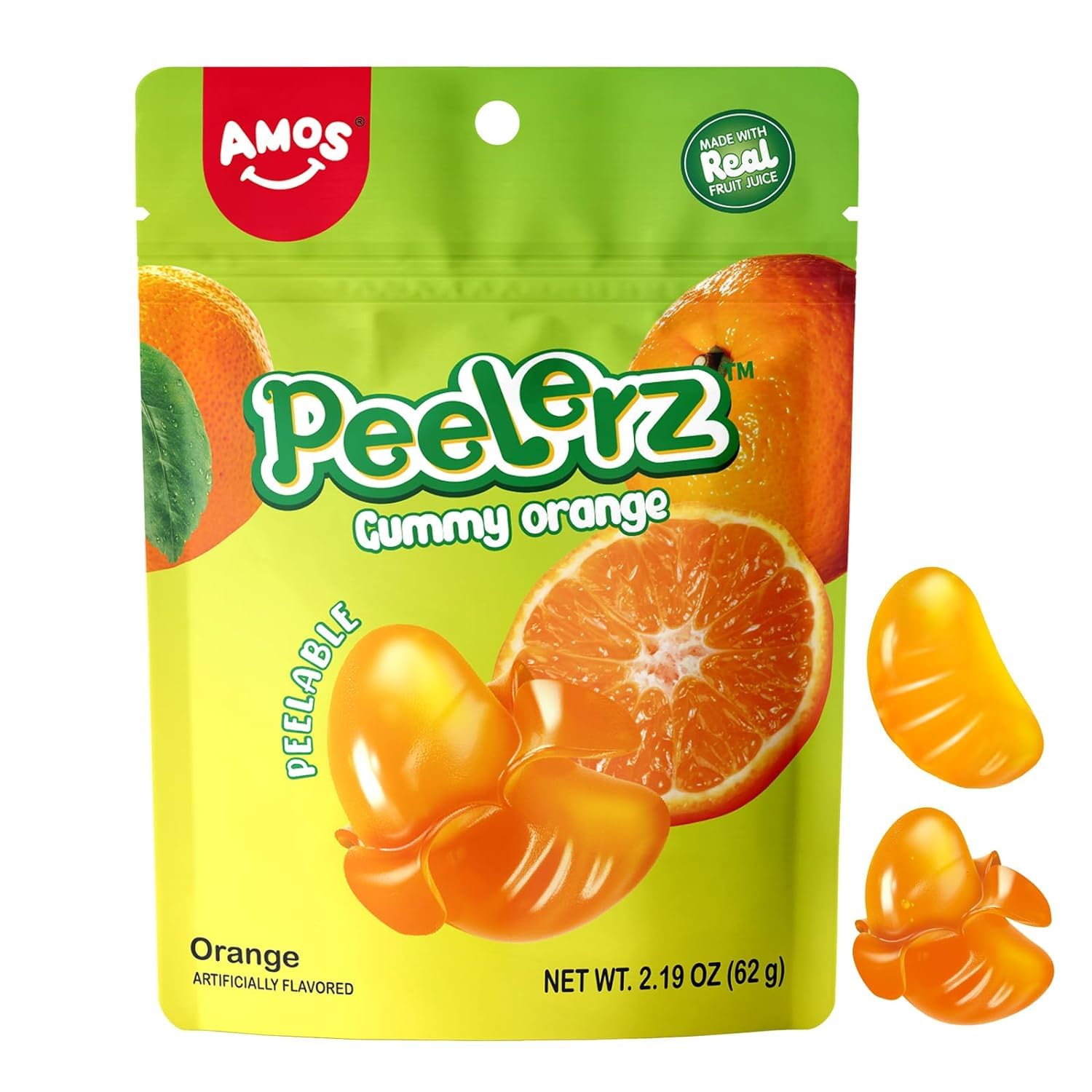 Amos - Peelerz Gummy Orange - Peelable Gummies - 170g