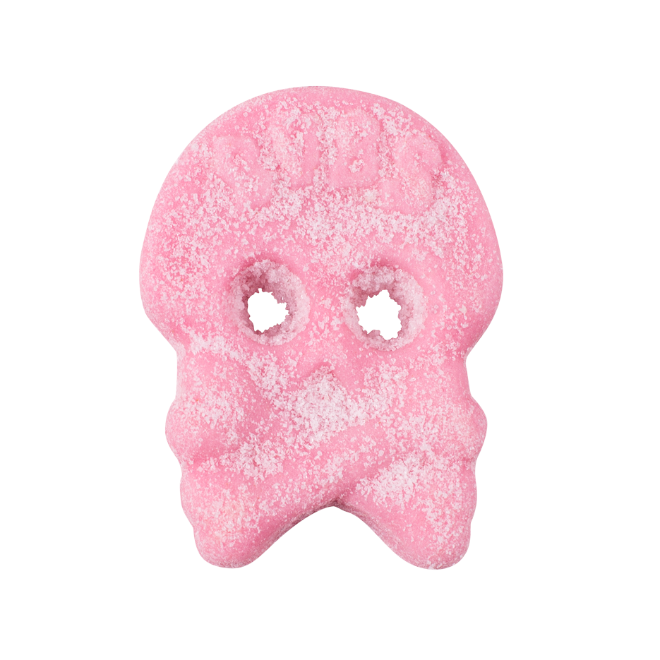 BUBS Godis Cool Hallonskalle Skum - Raspberry Skull Foam Sour (Swedish) - 90g