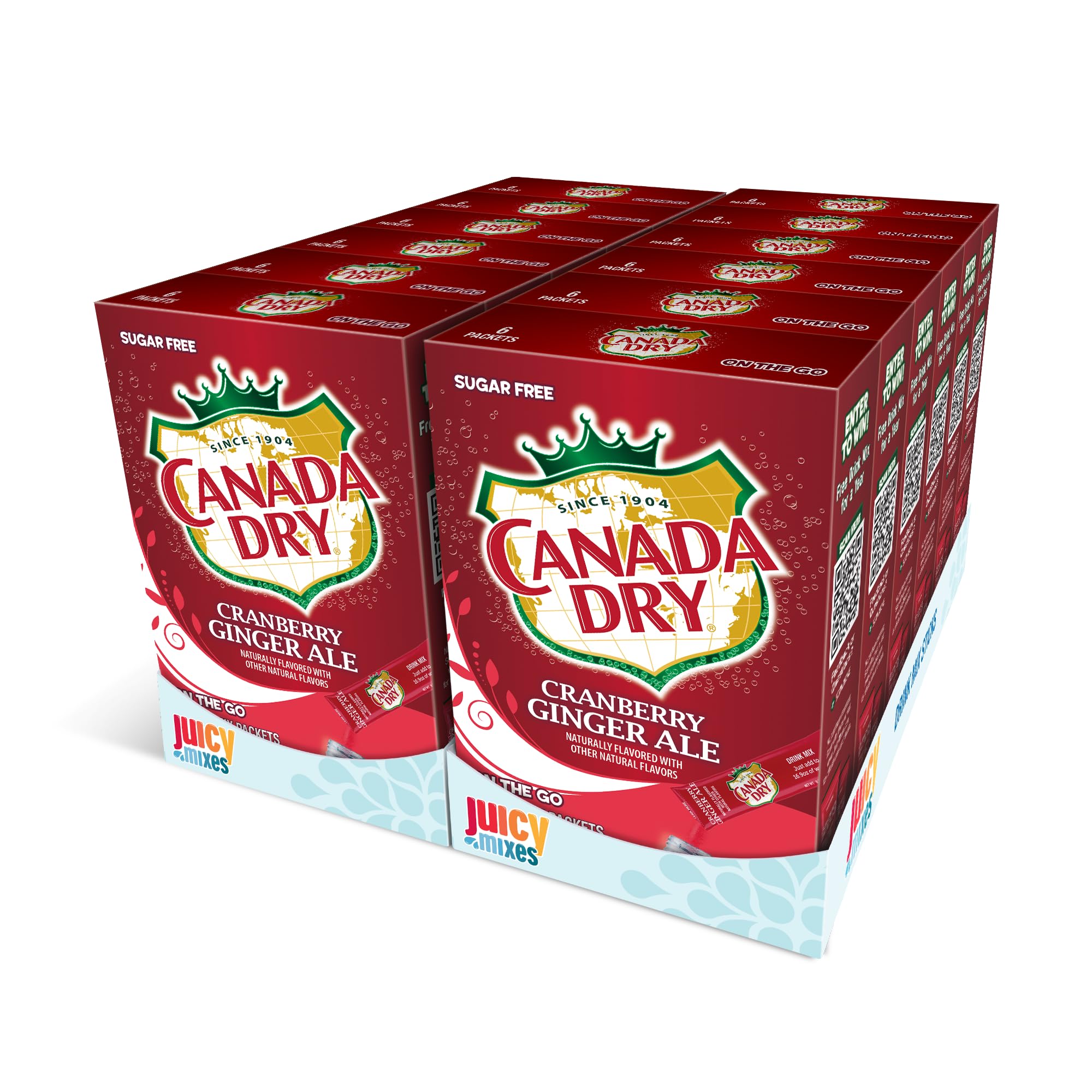 Drink Mix - Canada Dry - Cranberry - Water Enhancer - 6 pack (1 box)