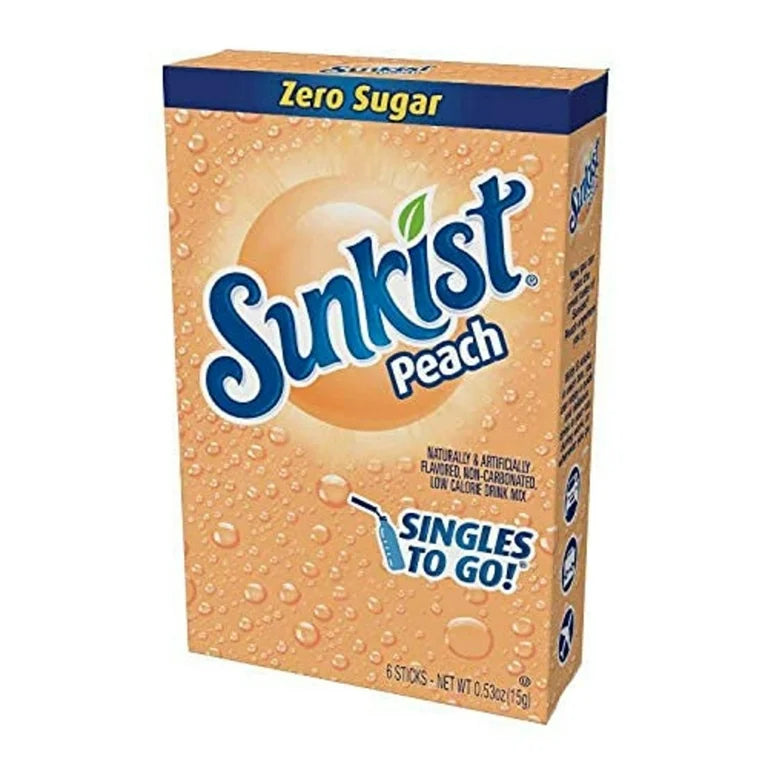 Drink Mix - Sunkist - Peach - Water Enhancer - 6 pack (1 box)