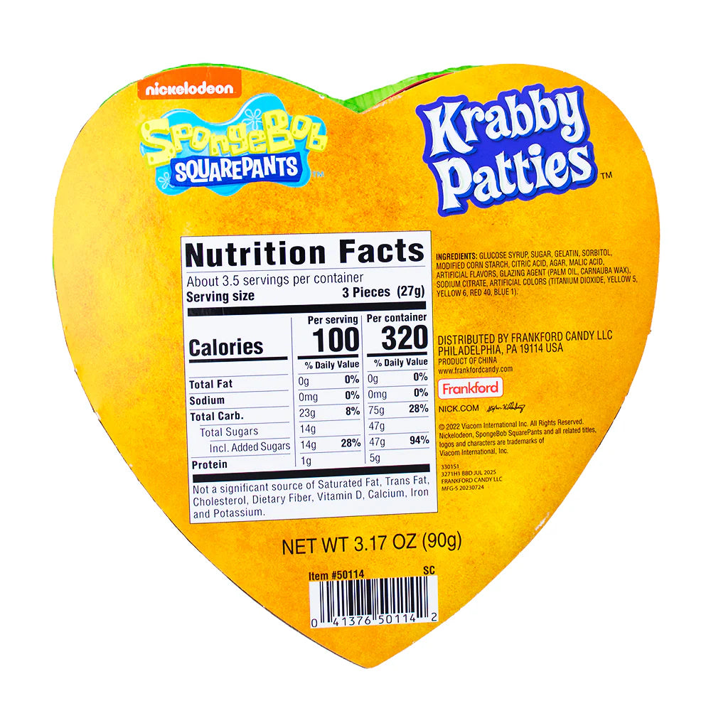 Krabby Patties Plush Top Heart Box- 90g