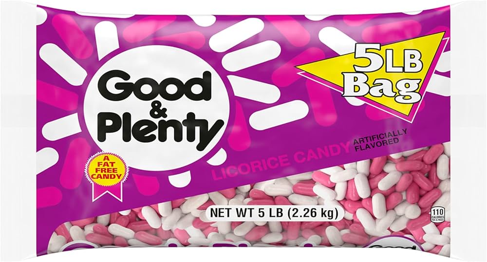 Good & Plenty - Licorice Candy - 5lb Bag