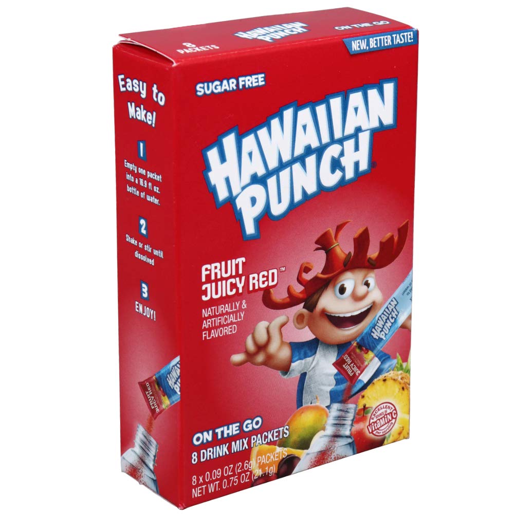 Drink Mix - Hawaiian Punch - Fruit Juicy Red - Water Enhancer - 6 pack (1 box)
