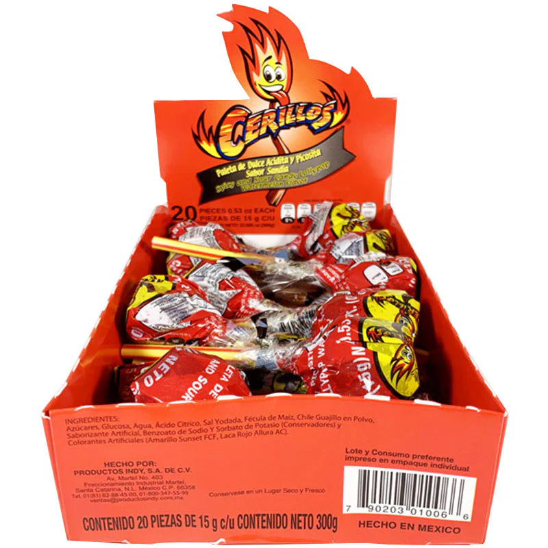 Indy - Cerillos Lollipop - 1pc (Mexico)