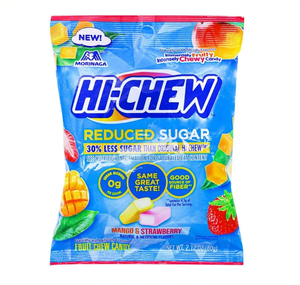 Morinaga - Hi-Chew - Reduced Sugar Mango & Strawberry - 60g
