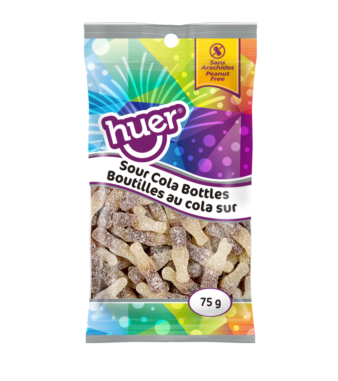 Huer - Sour Cola Bottles - Snack Size - 75g