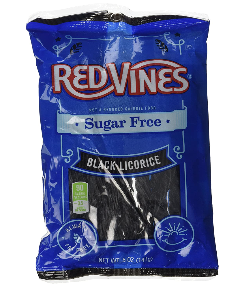 Red Vines - Sugar Free Black Licorice Twists - 142g