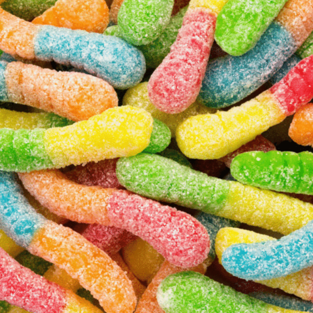BULK - Neon SOUR Gummy Worms 2" (Small)