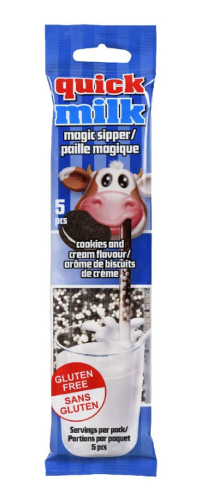 Quick Milk - Magic Sipper - Cookies and Cream Straw - 1 pack