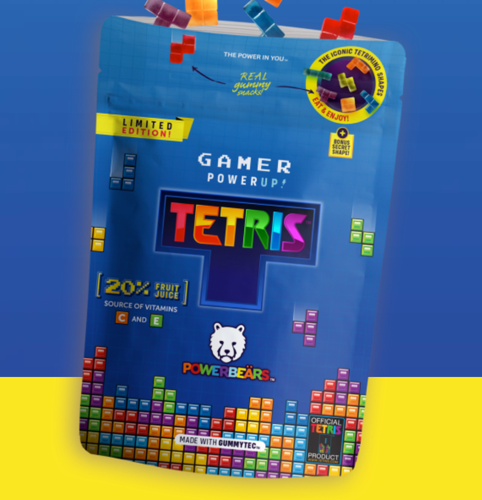 Powerbears Gamer PowerUp Tetris 50 grammes - Mr Candy
