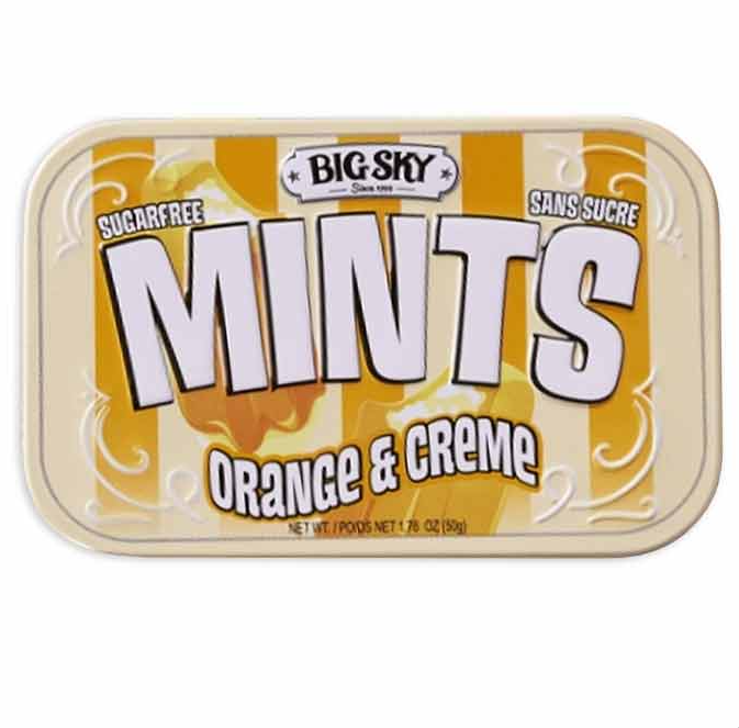 Big Sky - Sugar Free Mints - Orange & Creme - 50g (CA)