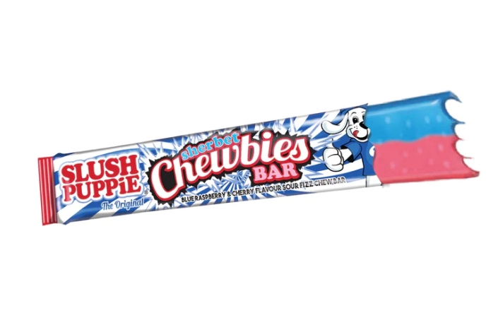 Slush Puppie - Blue Raspberry & Cherry Sherbet Chewbies Bar -  25g (Europe)