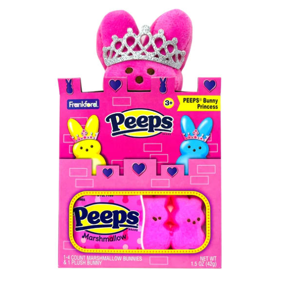 Peeps - Pink Marshmallow Bunnies Princess - Plush Castle Gift Box - 42g