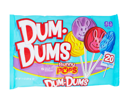 Dum Dums - Easter Bunny Pops - 201g