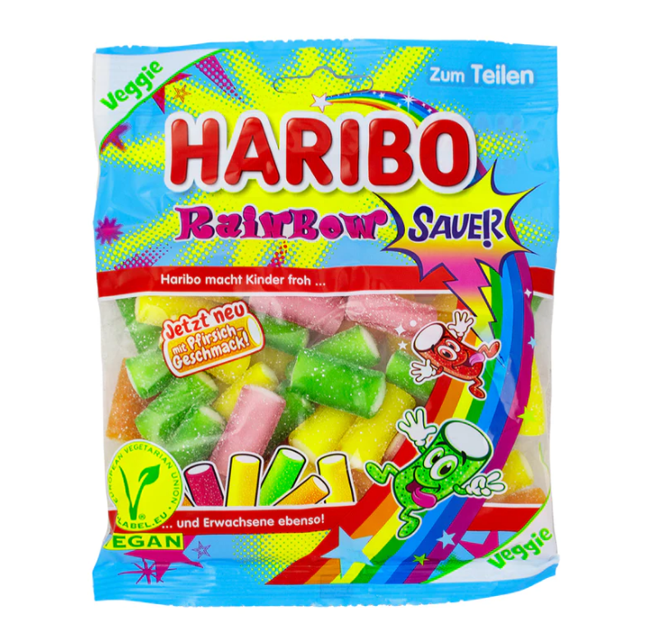 Haribo - Rainbow Sauer - (Rainbow Fizz Sour) Theatre Bag - 160g (Germany)