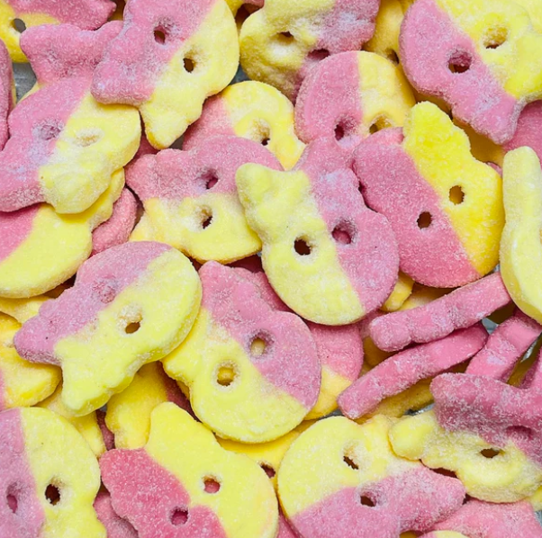 BULK - Bubs - Sour Raspberry & Lemon Foam Skulls (Limit 300g per Customer)