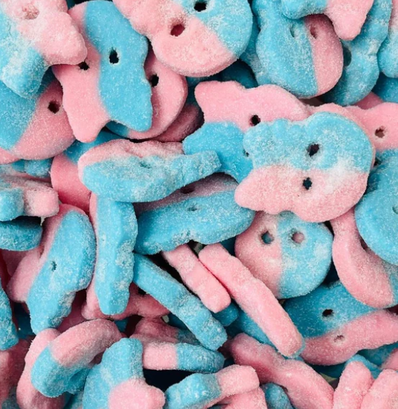BULK - Bubs - Dizzy Sour Bubble Gum Skulls (Limit 200g per Customer)