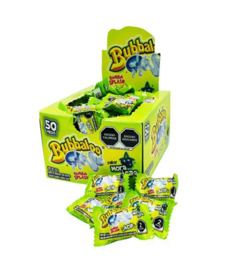 Adams - Bubbaloo Sour Blackberry - Liquid Filled Bubblegum- 1pc (Mexico)