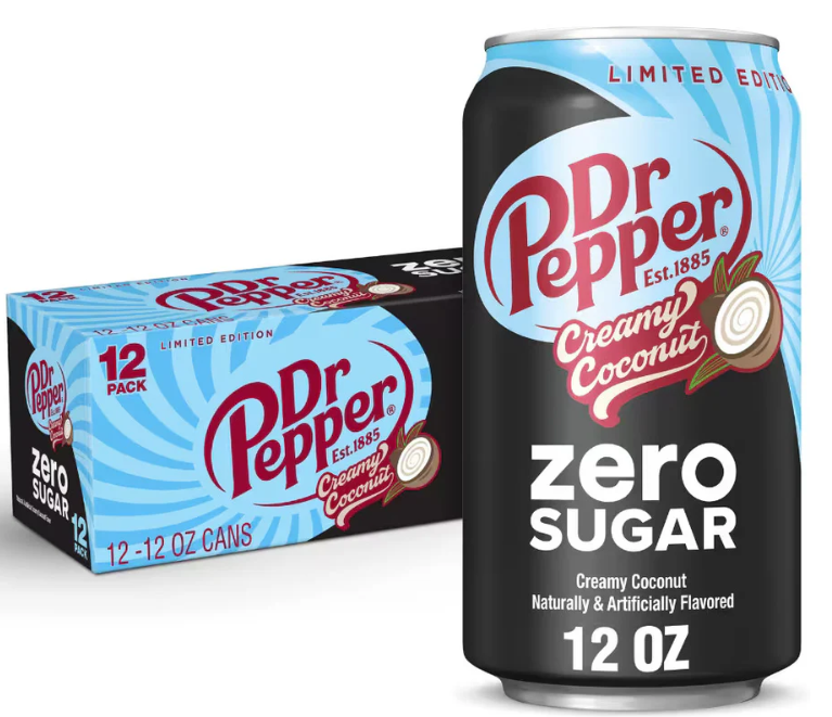 Dr Pepper - Zero Sugar Creamy Coconut - 355ml (Limited Edition)
