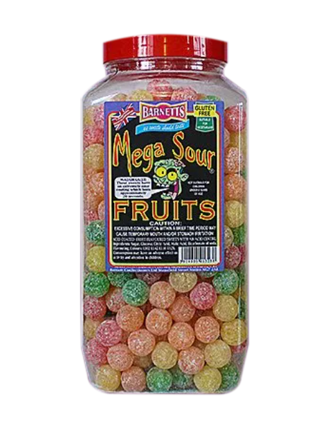 Barnetts- Mega Sour Fruits - Extreme Sour Candy Balls