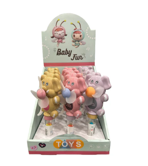 Baby Fun- Elephant Manual Fan Toy with Candy