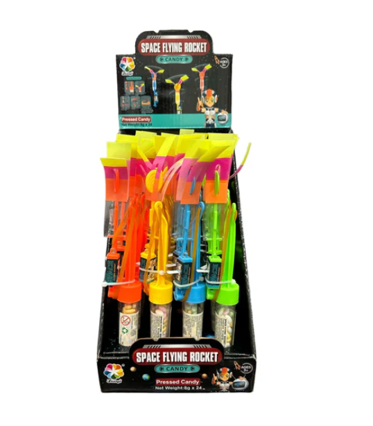Simush - Light-Up Space Flying Rocket Toy with Candy