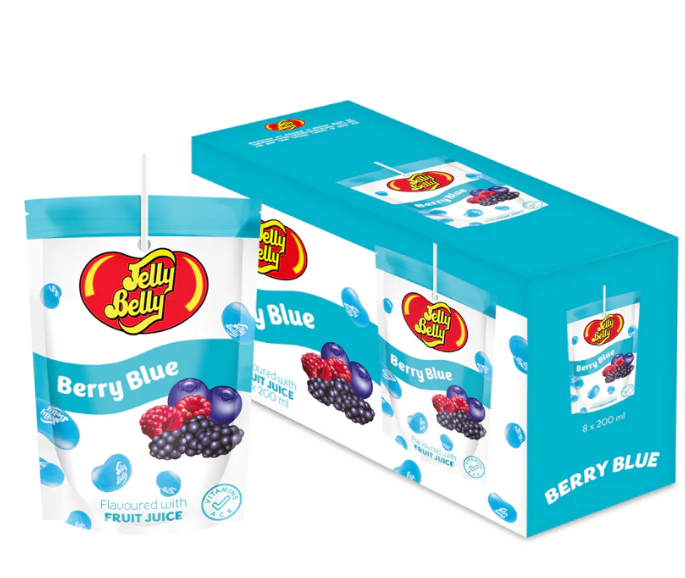 Whatever Brand -  Jelly Belly Fruit Juice Pouch - Berry Blue - 200ml (UK) (BBD 04/07/2025)