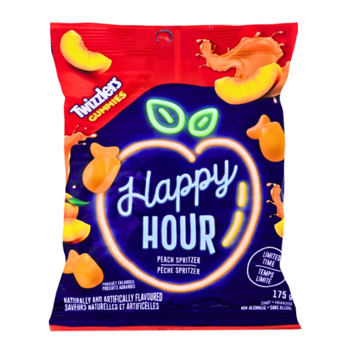 Twizzlers - Gummies Happy Hour Peach Spritzer - 175g (Limited Time)