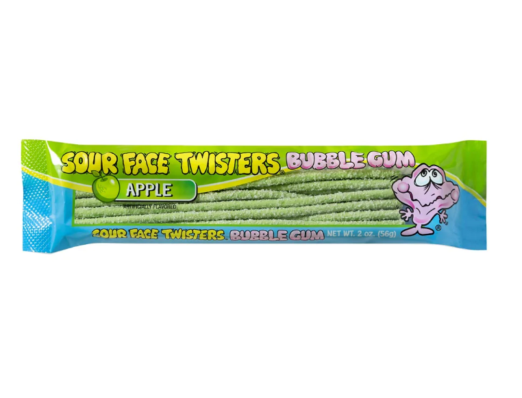 Face Twisters - Sour Bubble Gum Green Apple - 56g