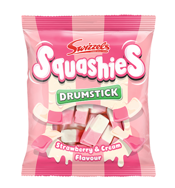 Swizzels - Drumstick Squashies Strawberry & Cream - Theatre Bag - 120g (UK)