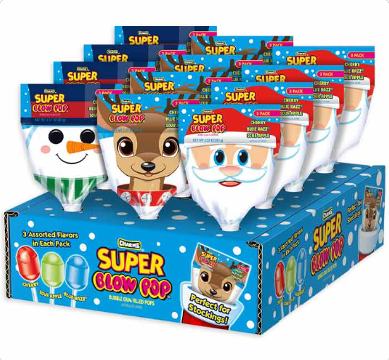 Charms® - Super Blow Pop Assorted Christmas 3pk