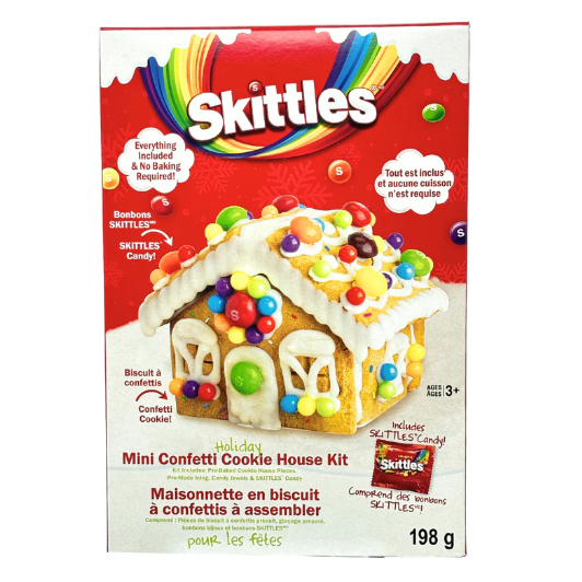 Skittles - Holiday Mini Confetti Cookie House Set - 198g