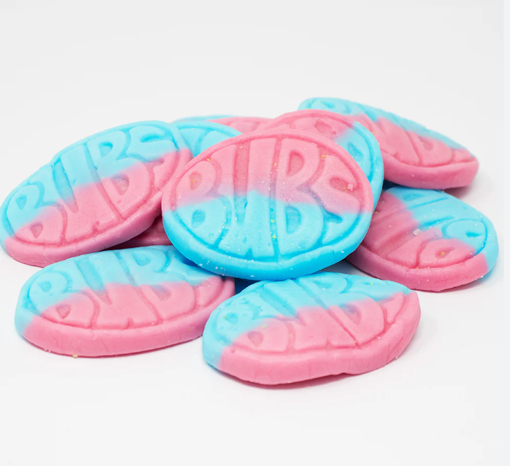 BUBS Goody Sour Ovals Raspberry Blueberry (Swedish) - 90g