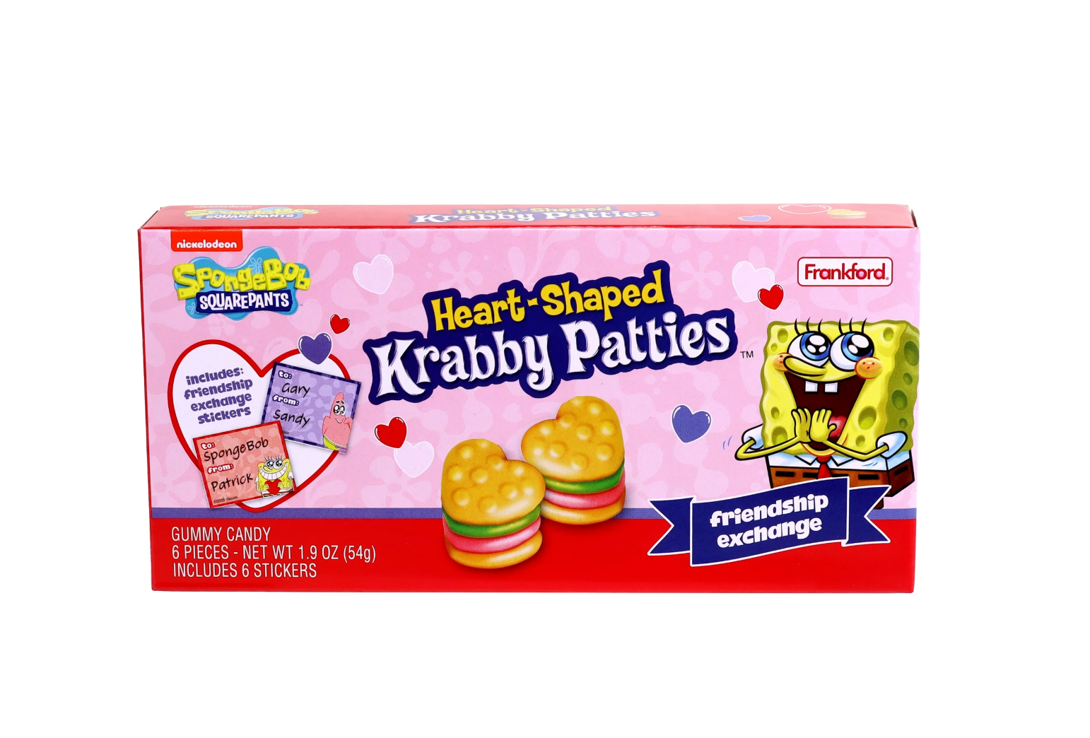 Frankford - SpongeBob Gummy Krabby Patties - Heart Shaped - Theatre Box - 54g