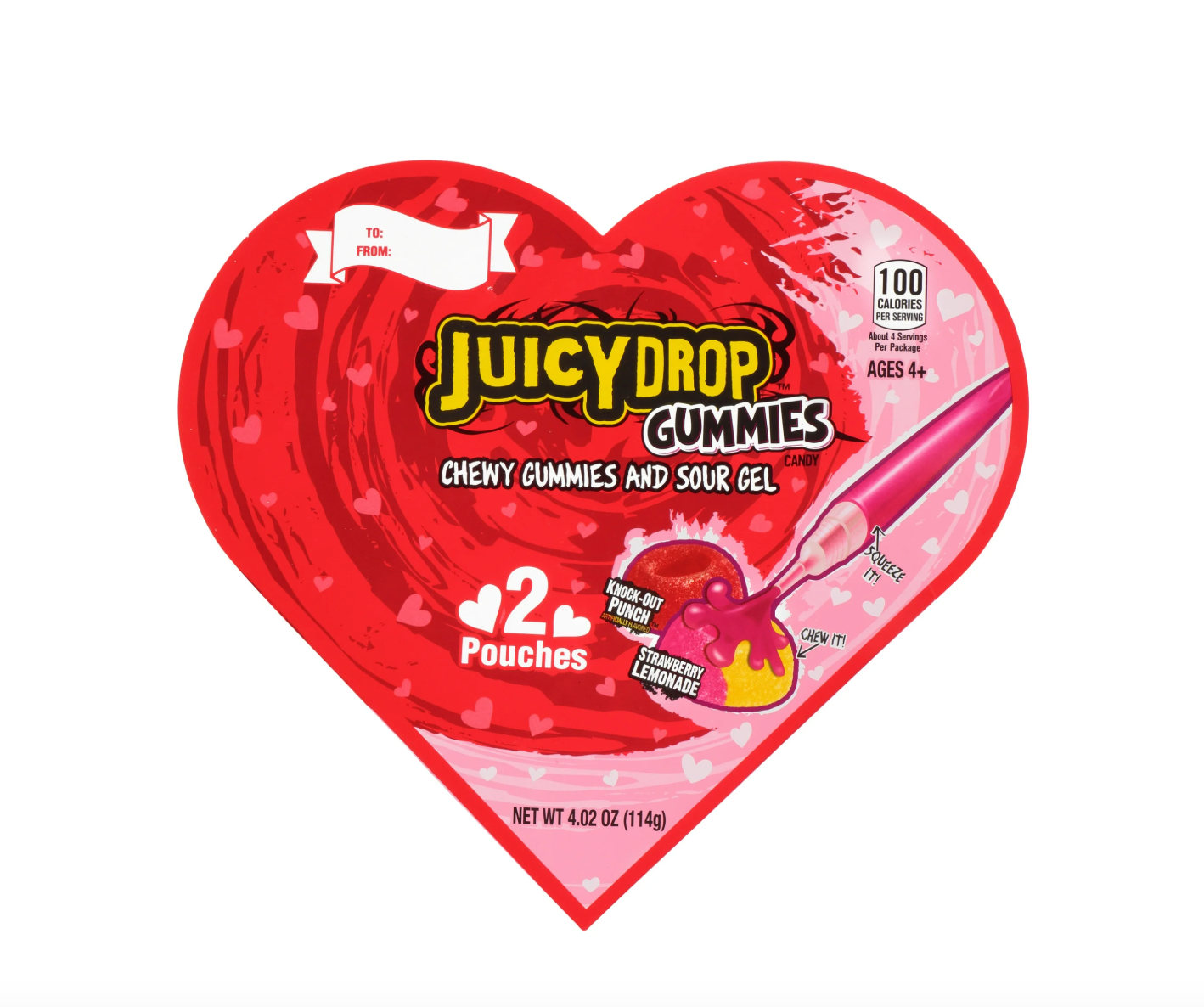 Juicy Drop - Gummies Valentine’s Day Heart Shaped Box - 114g