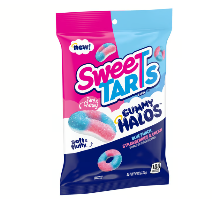 Wonka - Sweetarts Gummy Halos - Mix-Blue Punch, Strawberries & Cream - 170g