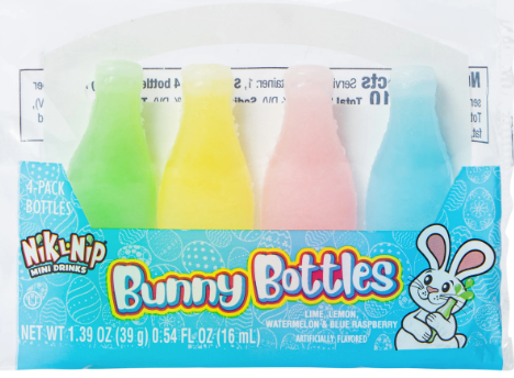 Nik L Nip - Wax Bottles Candy - Bunny Bottles - 39g