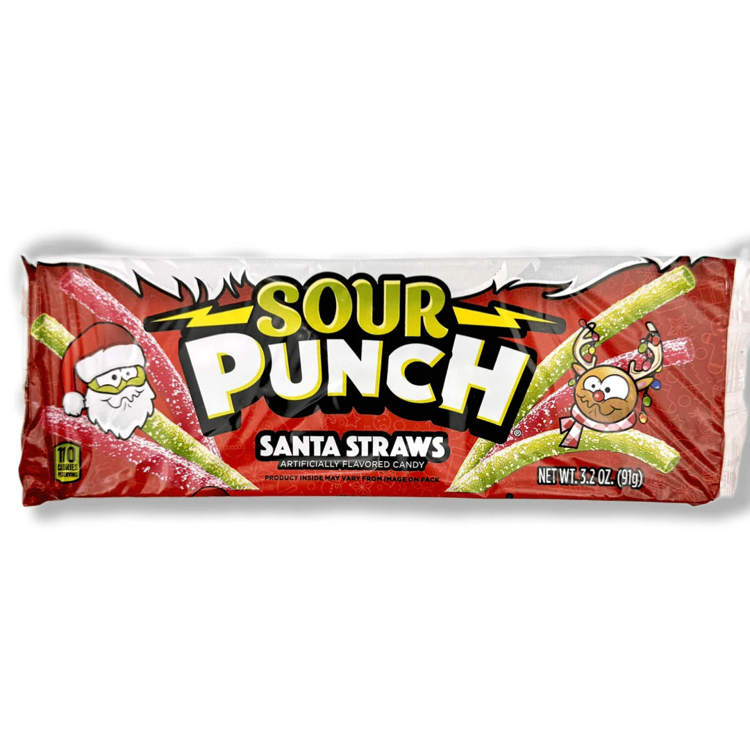 Sour Punch - Santa Straws - 91g