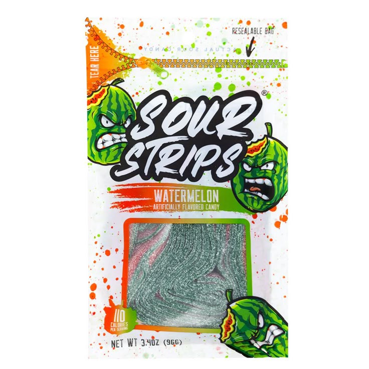 Sour Strips - Watermelon - 96g