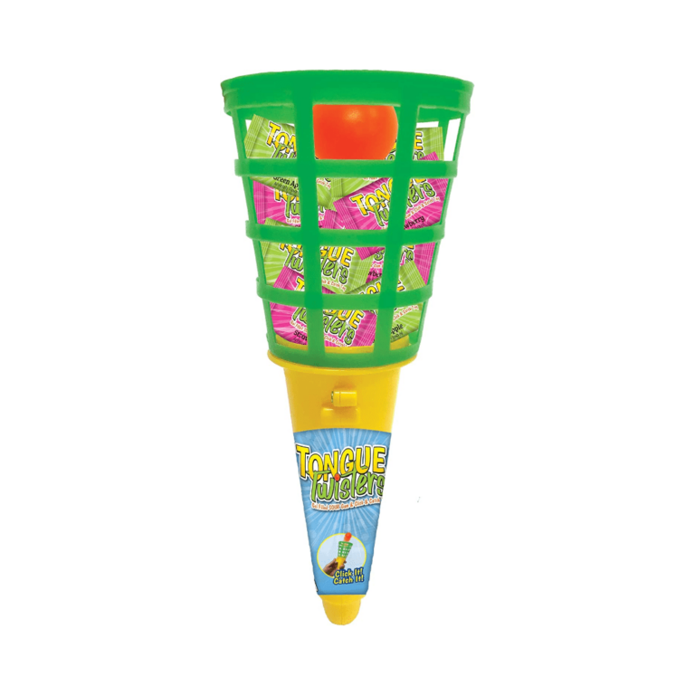 Tongue Twisters - Gel Filled Sour Gum, Click & Catch Toy - 1pc