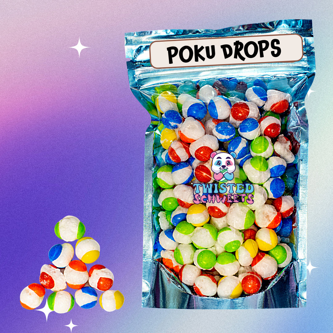 Freeze Dried Candy Schweets - Poku Drops Mega Sour Mixes (Skittles)