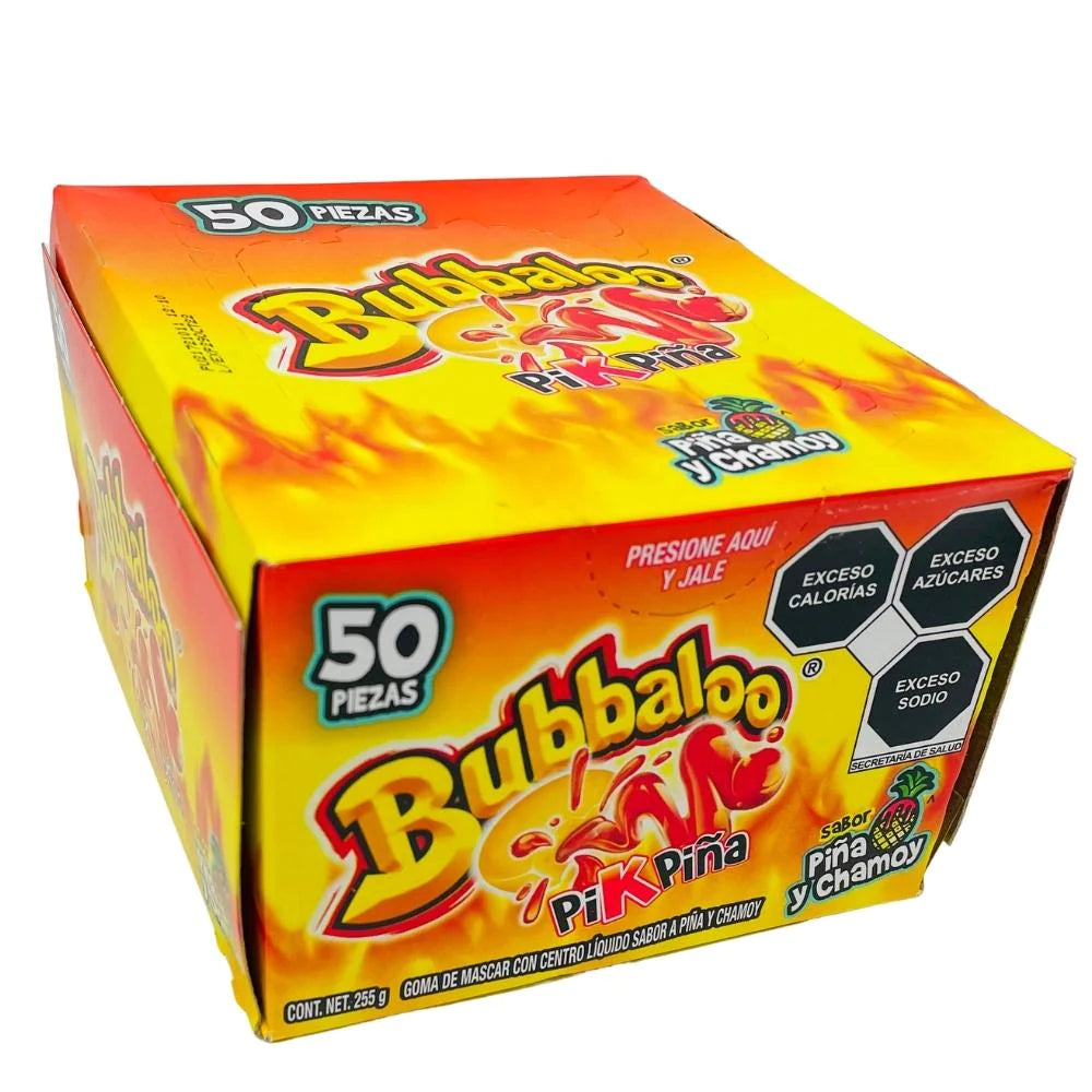 Adams - Bubbaloo Pik Pina Chamoy (Pineapple) - Liquid Filled Bubblegum - 1pc (Mexico)