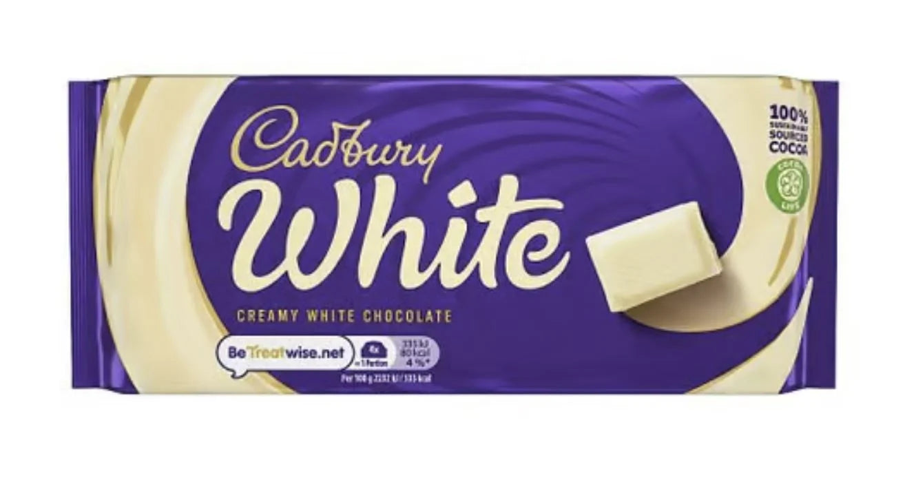 Cadbury - White - Creamy White Chocolate Bar - 90g (UK)