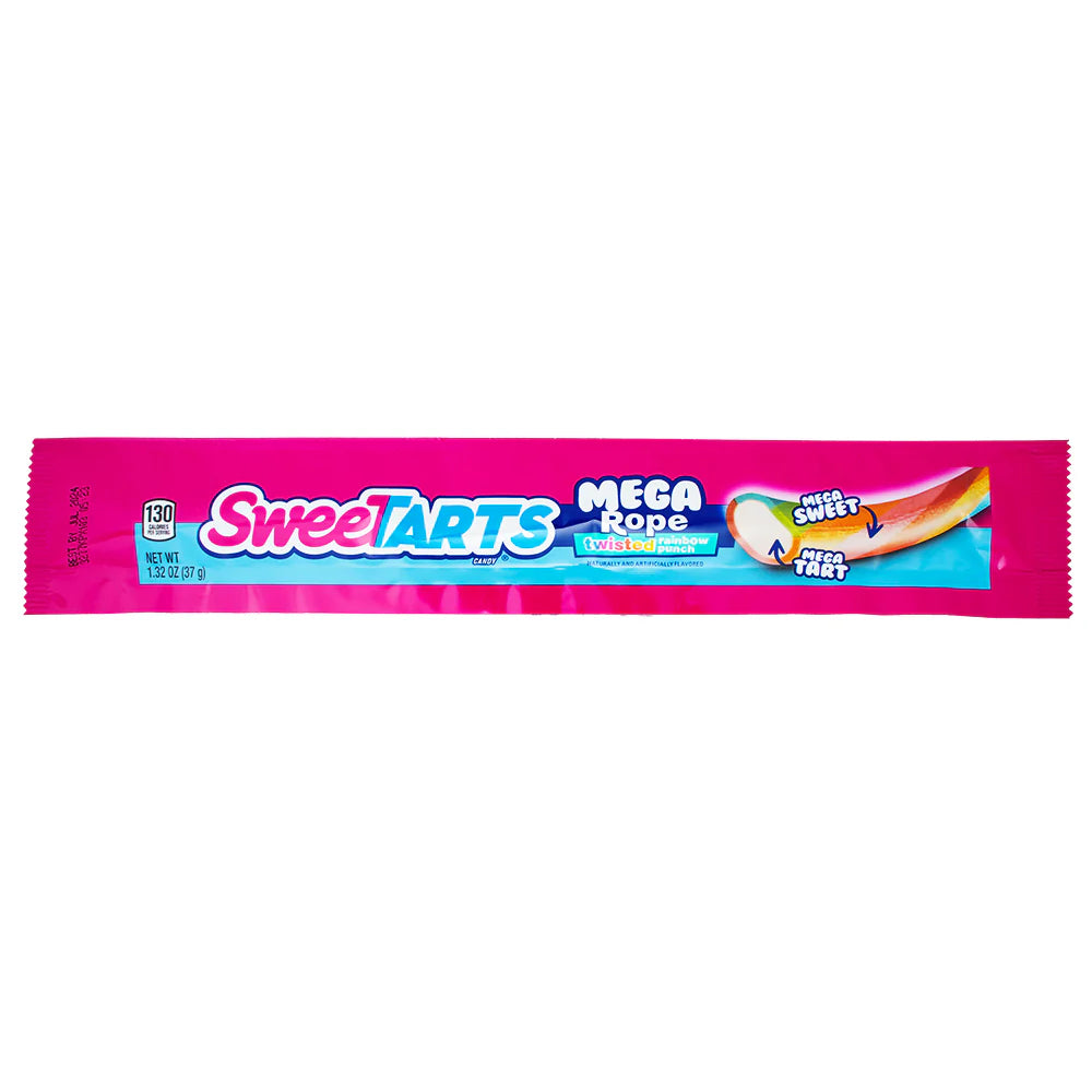 Wonka - Sweetarts Mega Rope - Twisted Rainbow Punch - 37g