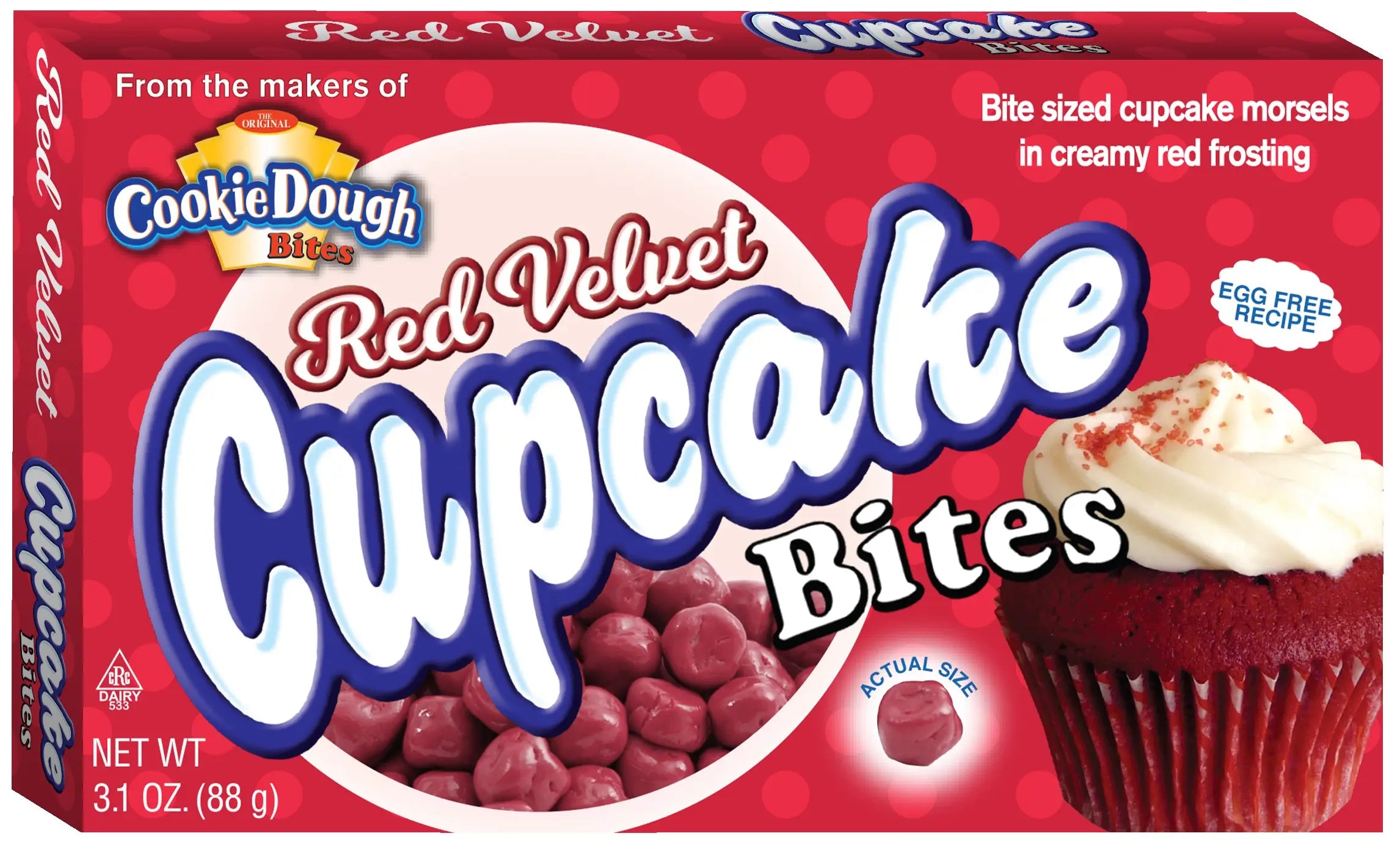 Cookie Dough Bites Red Velvet Cupcake - Theatre Box - 88g