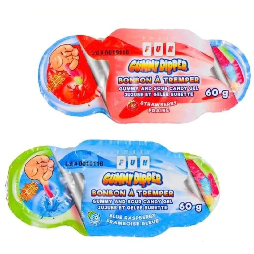 Sweet Fun- Gummy Dipper with Sour Candy Gel- Assorted Flavours - 60g