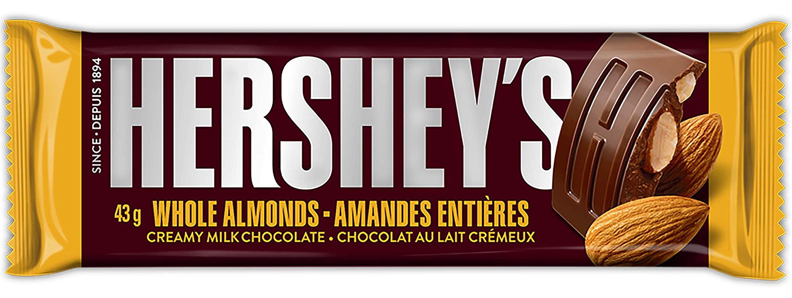 Hershey's - Whole Almonds - Creamy Chocolate Bar - 43g