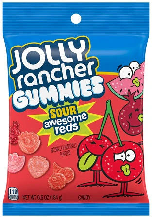 Jolly Rancher - Gummies Sour Awesome Reds - Theatre Bag - 184g