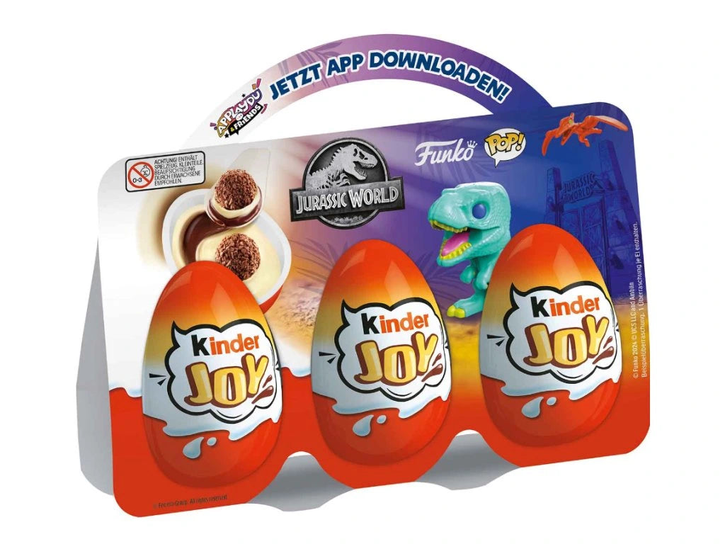Kinder Joy Jurassic world Funko Surprise Eggs 3pk (Europe)